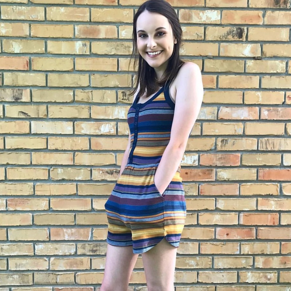 Striped romper